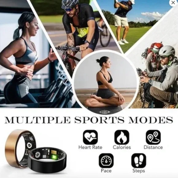 Limited Edition ROSE GOLD Smart Ring Health Sleep Monitor Fitness Track Size 13